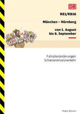 Nürnberg Von 1. August Bis 6. September Fahrplanänderungen