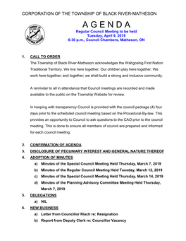 Council April 9, 2019