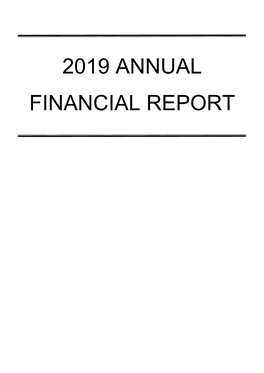 2019 Annual Financial Report