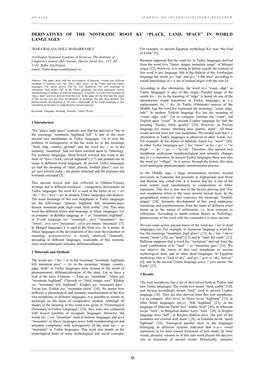 Derivatives of the Nostratic Root Ku “Place, Land, Space”