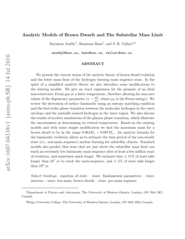 Arxiv:1607.04338V1 [Astro-Ph.SR] 14 Jul 2016 Canada