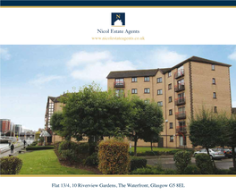 Flat 13/4, 10 Riverview Gardens, the Waterfront, Glasgow G5 8EL