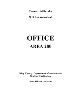 Major Office Specialty Area 280 2019 Revaluation