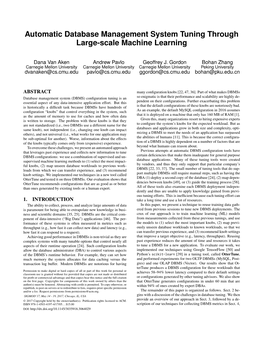 Automatic Database Management System Tuning Through Large-Scale Machine Learning