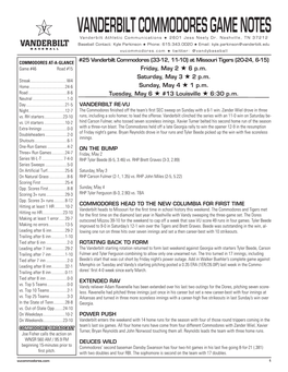 VANDERBILT COMMODORES GAME NOTES Vanderbilt Athletic Communications H 2601 Jess Neely Dr