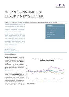Asian Consumer & Luxury Newsletter