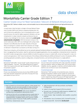 Montavista Carrier Grade Edition 7