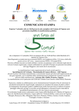 Comunicato Stampa