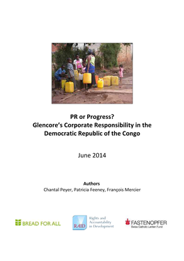 Glencore's Corporate Responsibility in the Democratic Republic of The