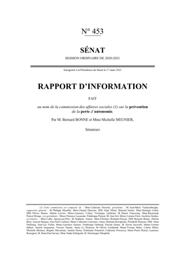 Rapport D'information