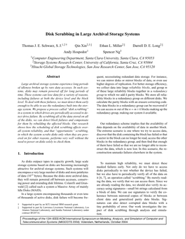 Disk Scrubbing Large Archival Storage Systems