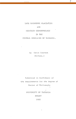 Late Caikozoic Glaciation and Mountain