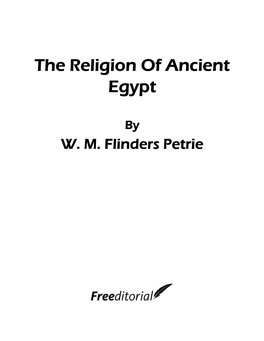 The Religion of Ancient Egypt