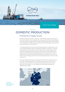 DOMESTIC PRODUCTION Contribution to Supply Security