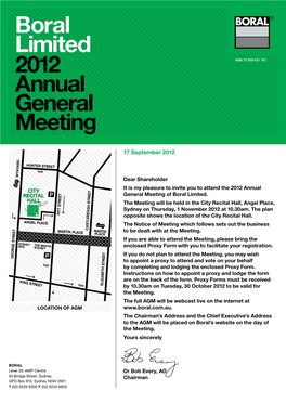 2012 Notice of Meeting