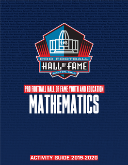 PRO FOOTBALL HALL of FAME YOUTH and Education MATHEMATICS