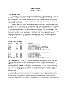 General Description Surface Water Quality