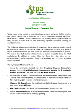 Council Award Ceremonies