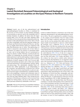 Paleontology and Geology of Laetoli: Human Evolution in Context