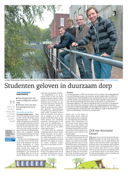 Studenten Geloven in Duurzaam Dorp