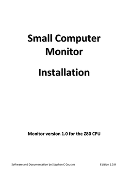 Small Computer Monitor Installation