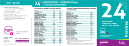 Horaires Donnés À Titre Indicatif