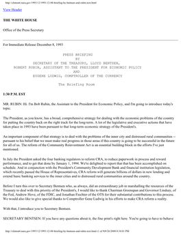 1993/12/1993-12-08-Briefing-By-Bentsen-And-Rubin.Text.Html