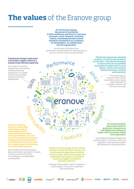 The Values of the Eranove Group