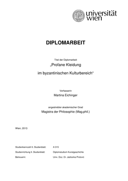 Profane Kleidung Im Byzantinischen Kulturbereich