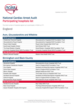 National Cardiac Arrest Audit National Cardiac Arrest Audit