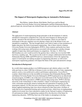 The Impact of Motorsports Engineering on Automotive Performance