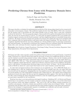 Predicting Chroma from Luma with Frequency Domain Intra Prediction