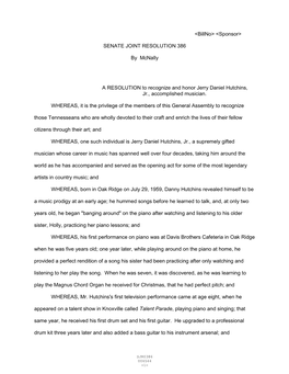 SENATE JOINT RESOLUTION 386 by Mcnally a RESOLUTION To