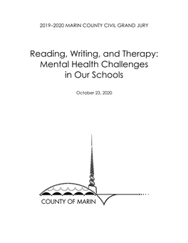 Reading, Writing and Therapy: Mental Health Challenges in Our Schools