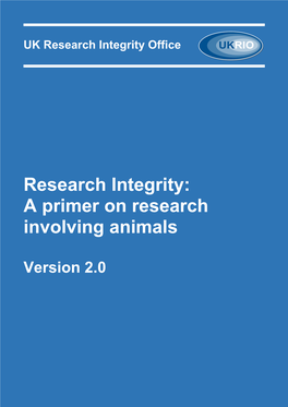 A Primer on Research Involving Animals