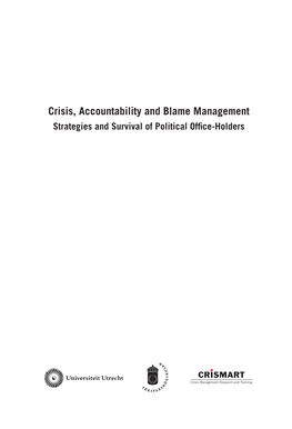 Crisis, Accountability and Blame Management Strategies and Survival of Political Office-Holders