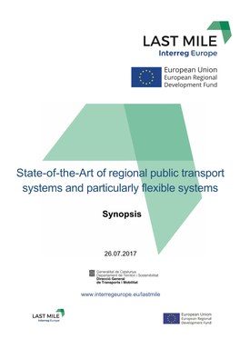 State-Of-The-Art of Regional Public Transport Systems and Particularly Flexible Systems