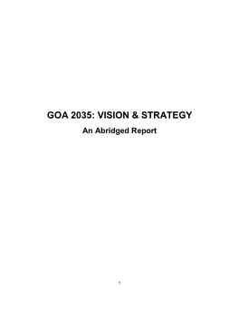 Goa 2035: Vision & Strategy