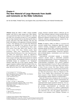 The New Material of Large Mammals from Azokh and Comments on the Older Collections