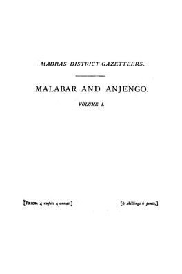 Malabar .And Anjengo