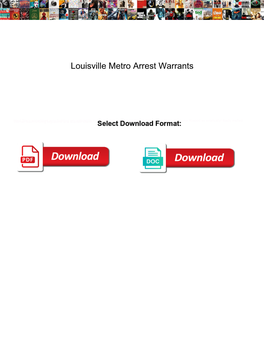 Louisville Metro Arrest Warrants