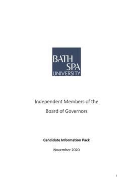 Independent Members of the Board of Governors