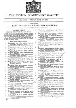 The Ceylon Government Gazette