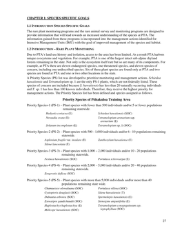 Priority Species of Pōhakuloa Training Area