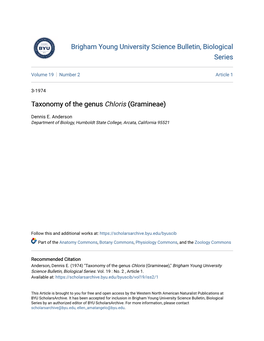 Taxonomy of the Genus Chloris (Gramineae)