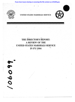 THE Director's ~Report: UNITED STATES MARSHALS SE