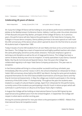 Celebrating 25 Years of Dance