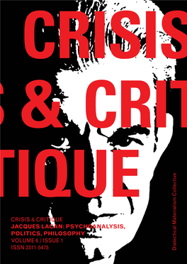Crisis & Critique Jacques Lacan