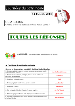 Questionnaire 2013-REPONSES