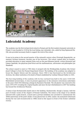Lubrański Academy